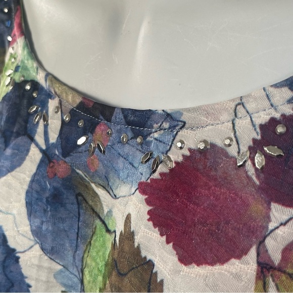 Alfred Dunner size 3XL blue and green blouse - Picture 3 of 6